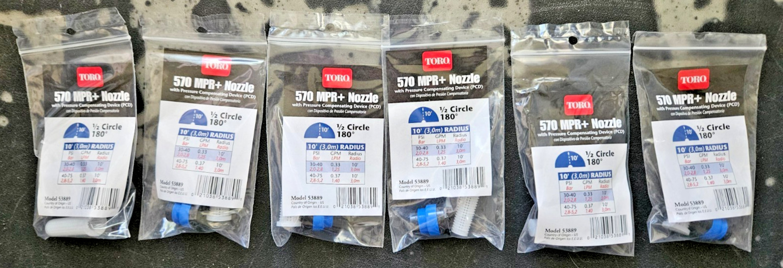 Toro 570 MPR+ 180-Degree 10 ft. Nozzle 6 Pack