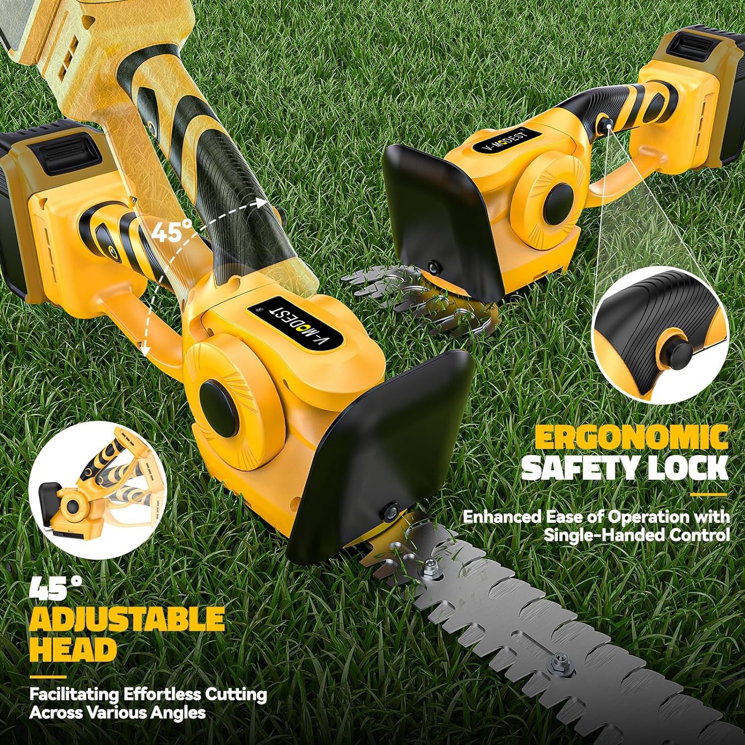 12-Inch Cordless String Trimmer /Hedge Trimmer Combo Kit For Dewalt 20V Battery