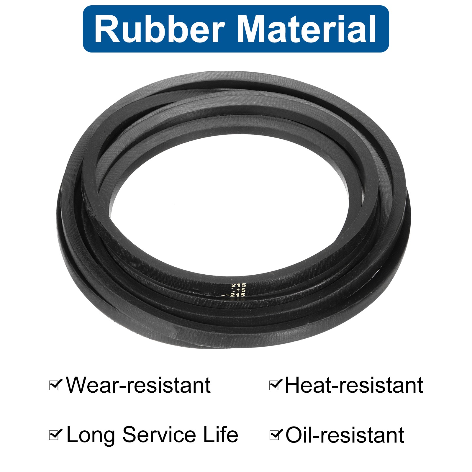 B215 Classic Wrapped V-Belt, 218″ Outside Circumference A Profile V-Belt
