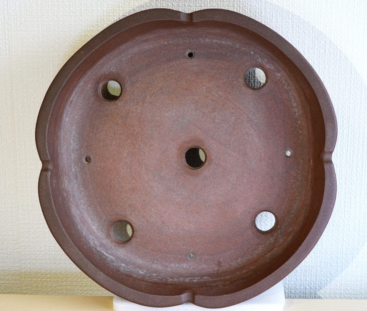 Japanese Bonsai Pot Tokoname NAKANO YUJI φ10″(25.4cm) Unglazed Round Mokko X238