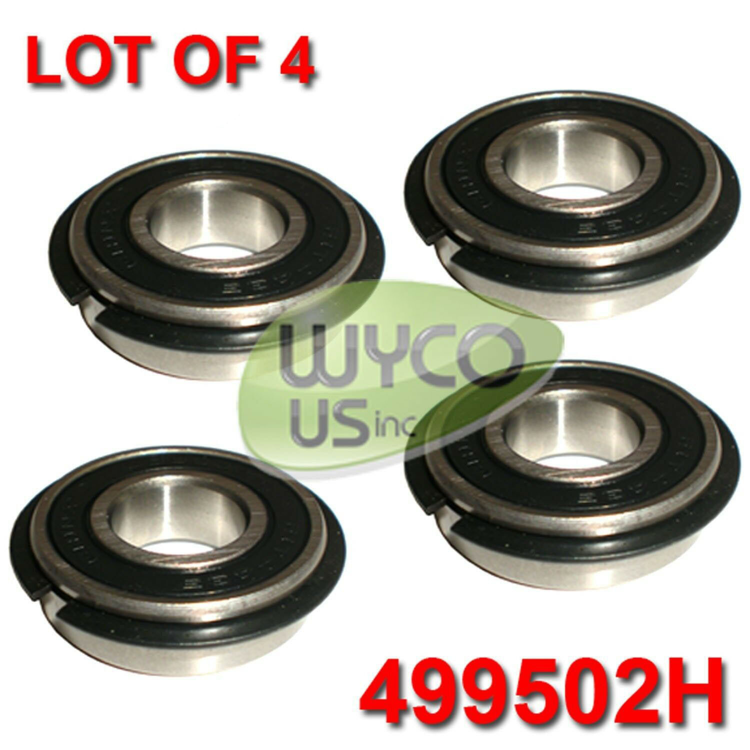 FOUR (4) WHEEL BEARINGS W/ RETAINER RING, BAD BOY 022-7009-00, LAWNMOWERS, 4X4
