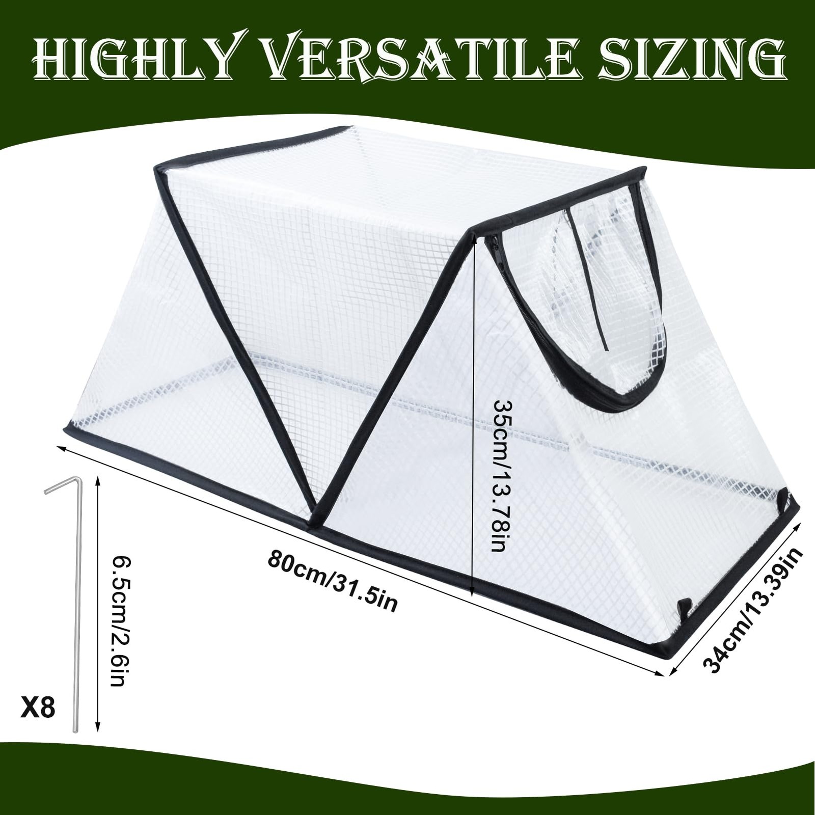 Foldable Raised Garden Bed Cover with Zipper | Waterproof Plant Protection