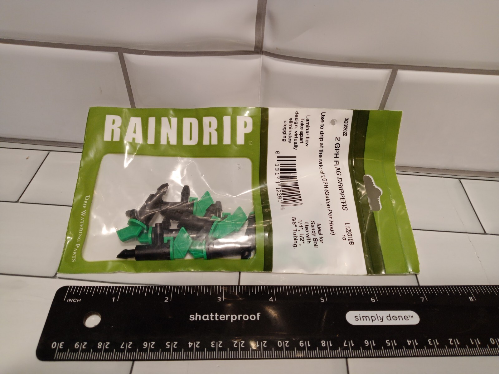Raindrip 122010 Flag Dripper, 2 GPH, Green Flag, 10-Pack L122010B FREE SHIPPING