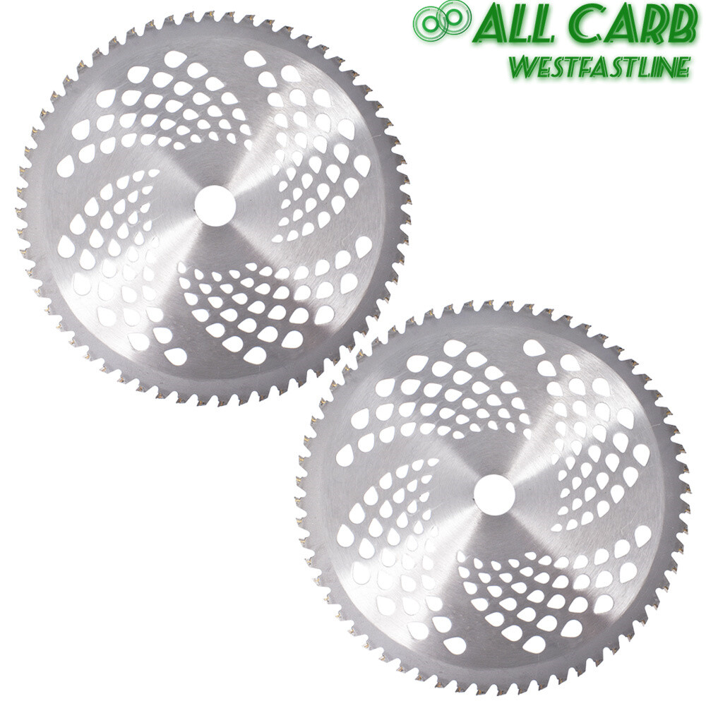 2 Pack -10″ x 60T Carbide Tip Brush Blades For Cutter Trimmer Weed Eater Replace