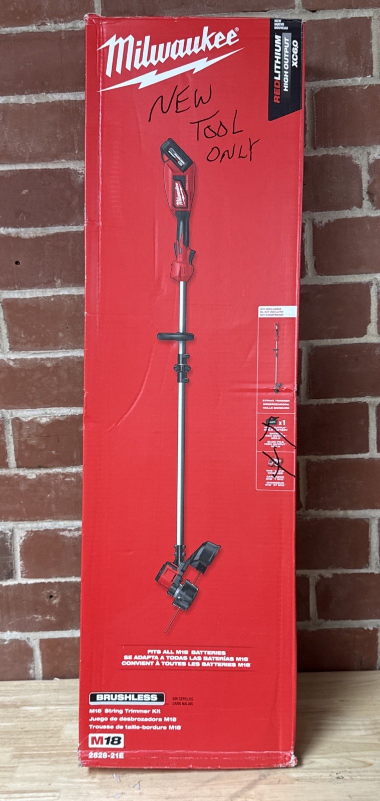 Milwaukee 2828-21E M18 18V Foldable Brushless String Trimmer – Tool Only, NEW!