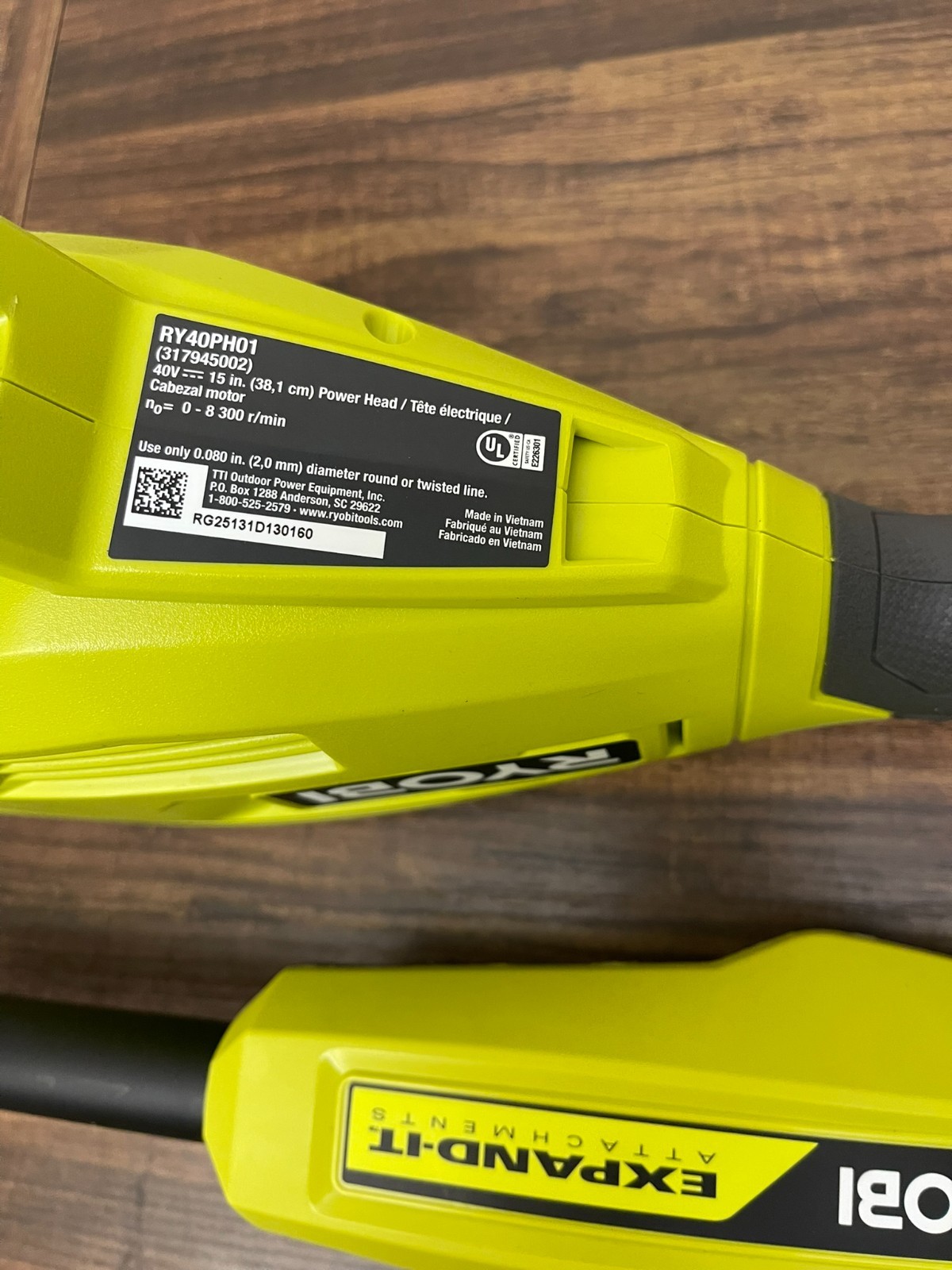 RYOBI 40V Expand-It 18 in. Universal Hedge Trimmer Attachment + 40V Motor tested
