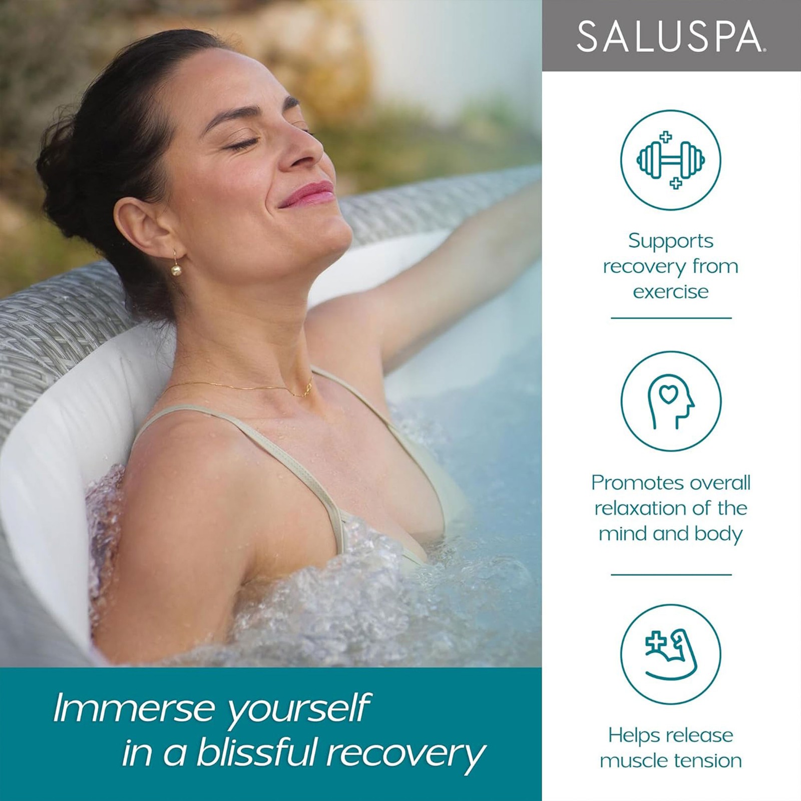 Bestway SaluSpa Cancun 2-4 Person Inflatable Hot Tub, Round Energy-Efficient Spa