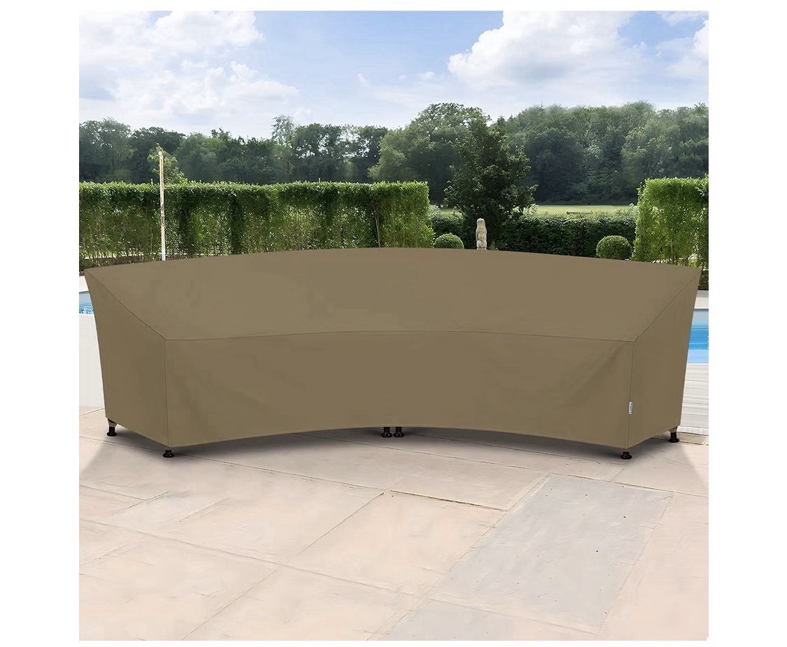 Outdoor Curved Sectional Sofa Cover, Heavy Duty Waterproof