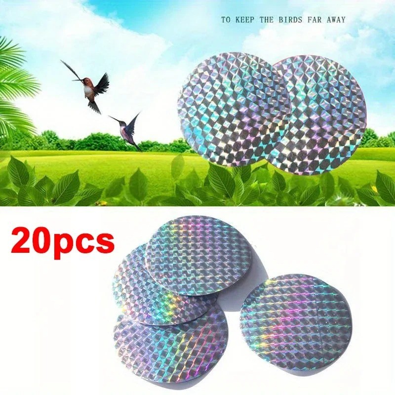 20pcs Reflective Bird Repellent Tape Anti Pigeon Farm Chasing Stick Tool