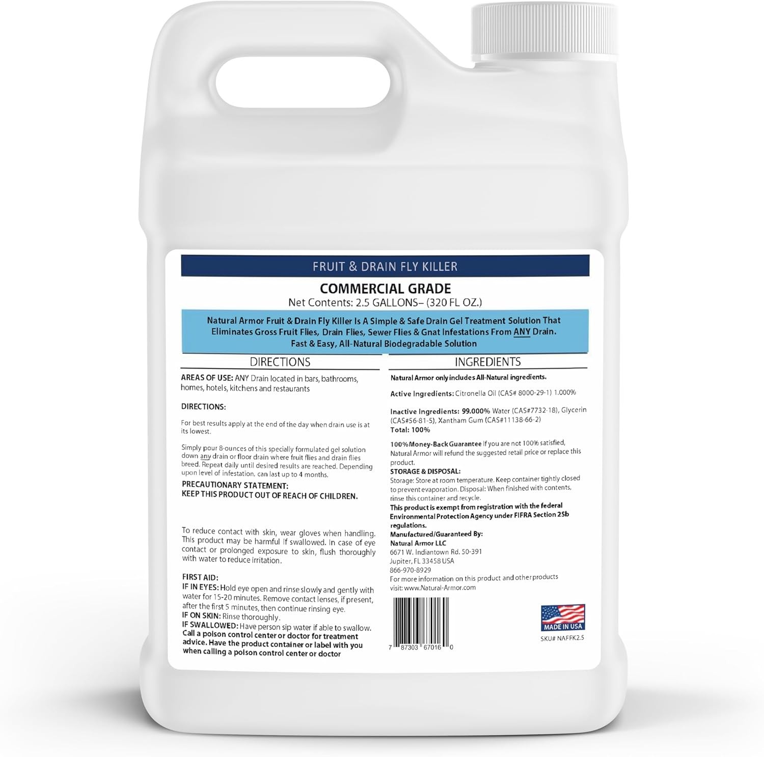 Eliminate Fruit & Drain Flies – 128oz Gel Treatment