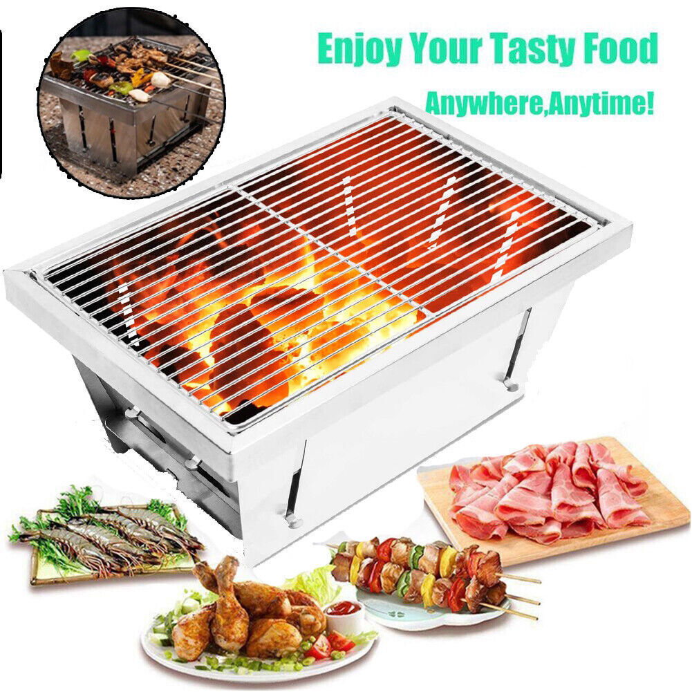 Portable Foldable Barbecue BBQ Grill Charcoal Stove Outdoor Camping Cooker