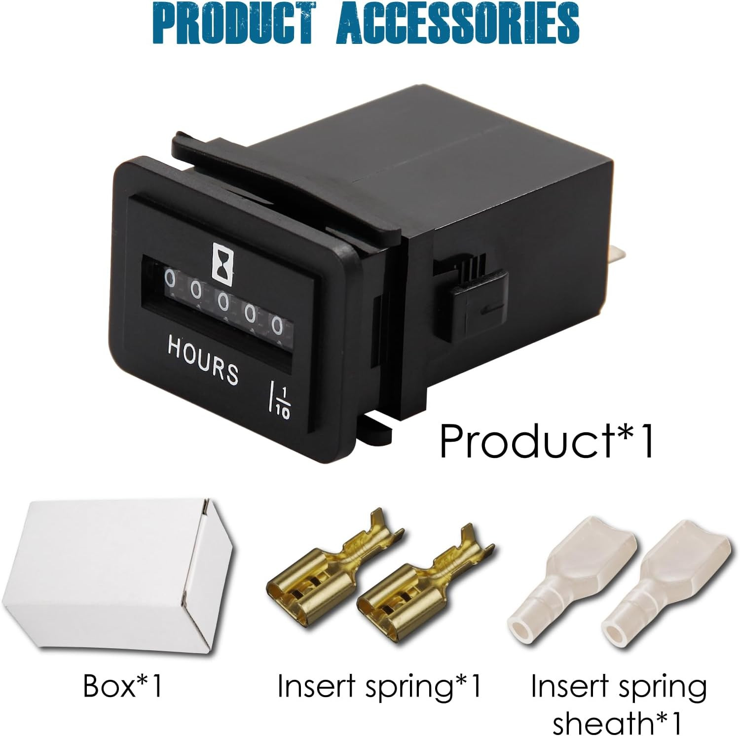 Mechanical Hour Meter for Maintenance,Volt.AC110V to 250V for Lawn Mower Compres