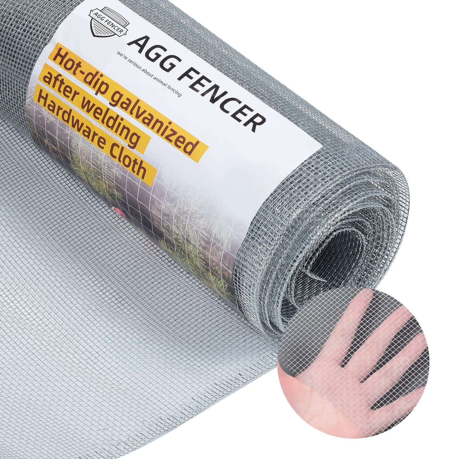 36in x 10ft Hardware Cloth 1/8 inch 27Ga Hot Dipped Galvanized After Welding,…