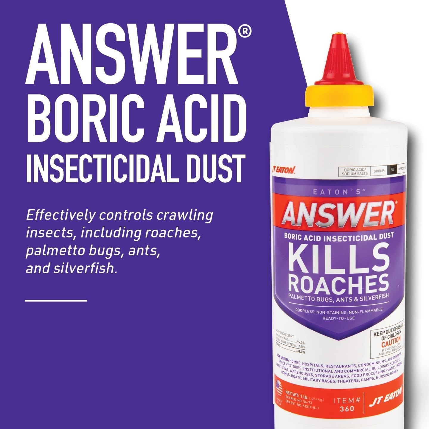 Multi-Purpose Boric Acid Powder – Eliminate Roaches, Ants & Silverfish Safely