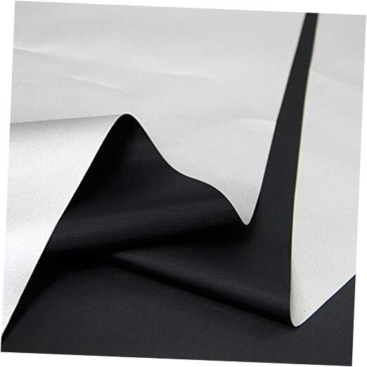 Blackout Drapery Shade Fabric Black and Silver 100 Percent Shading Light 3Yards