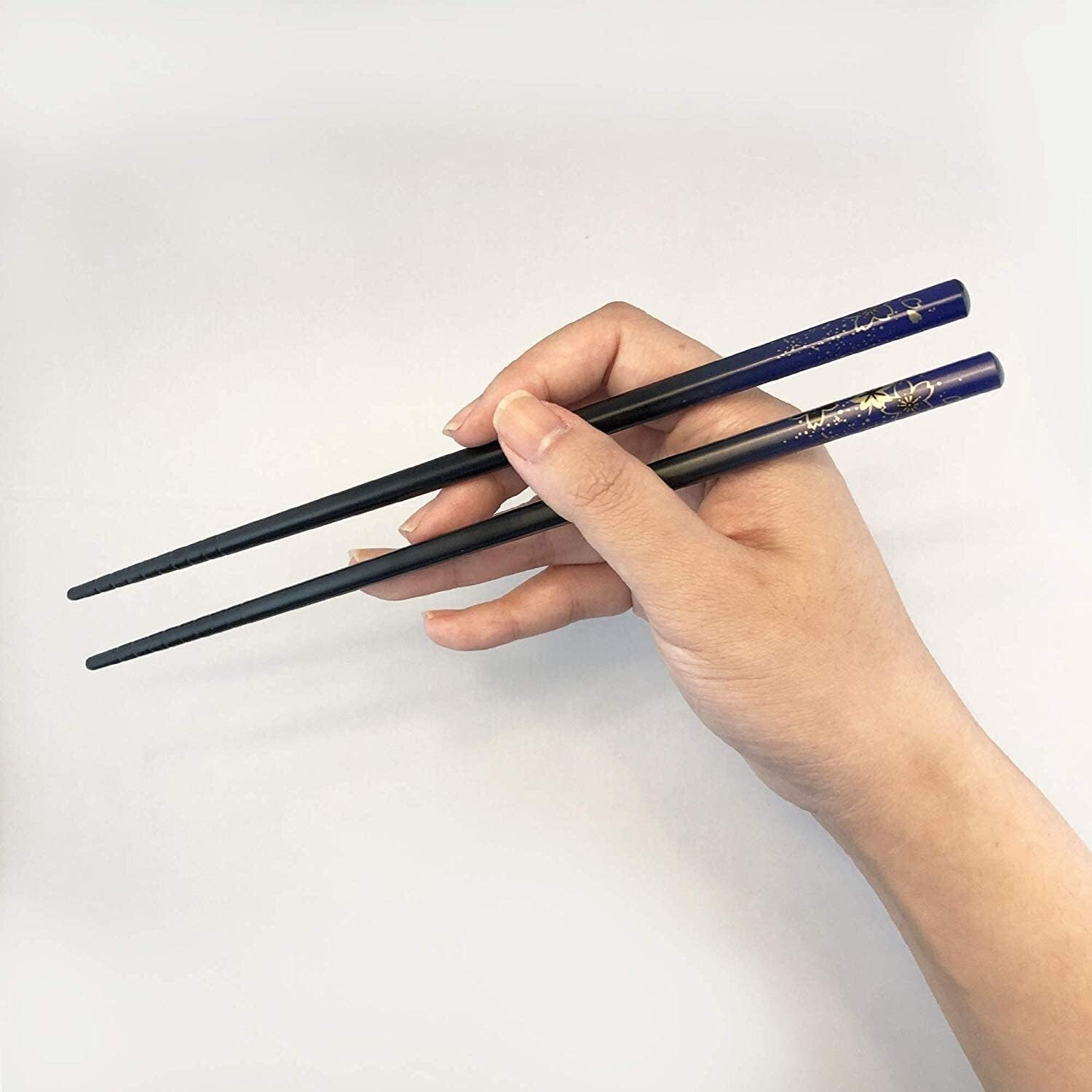 2 Pack Black Travel Chopsticks with Case Yuzen Made in Japan S-3642×2