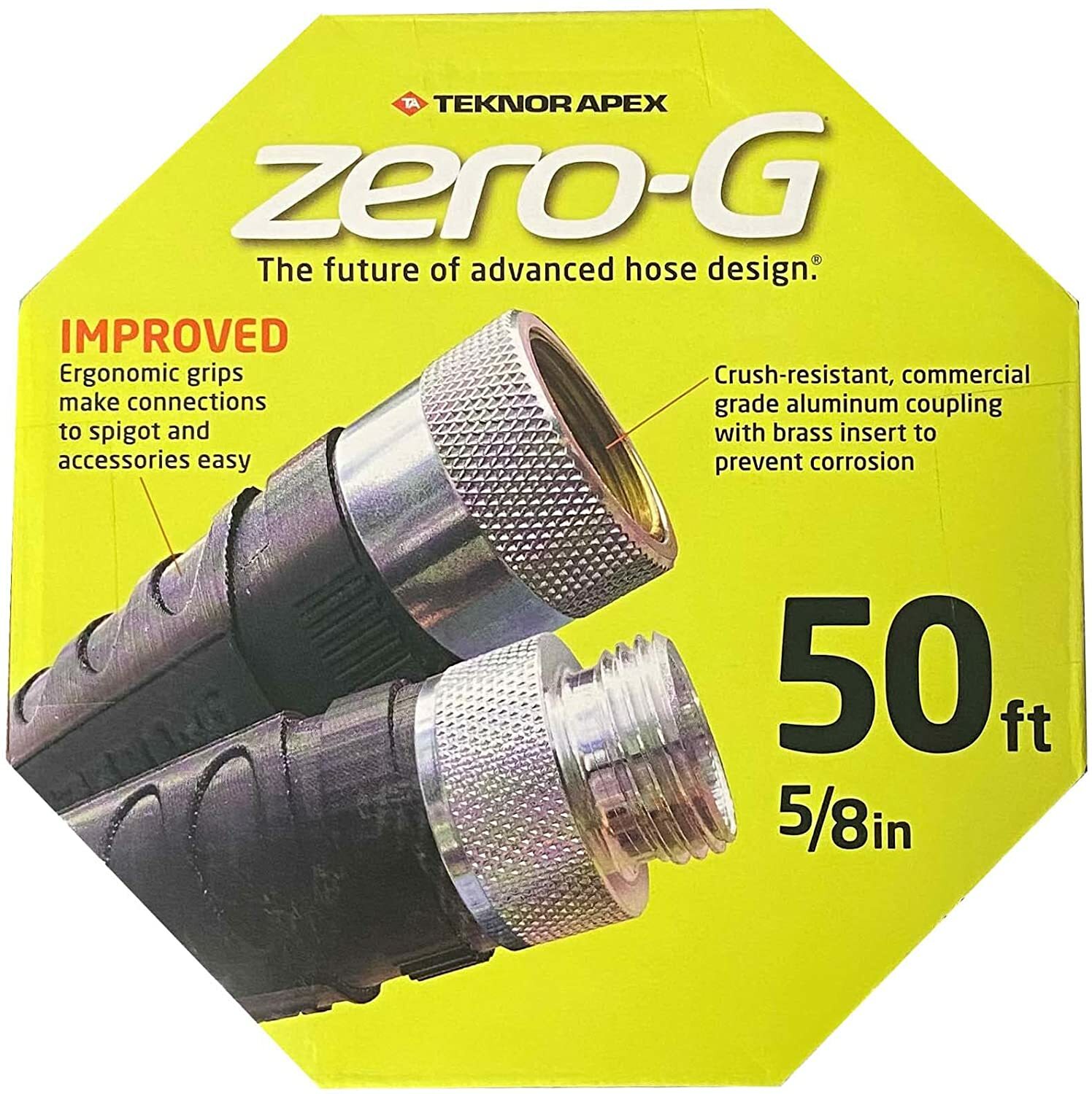 NEW- zero-G 4001-50 5/8In. x 50Ft Kink-Free Garden Hose – Gray