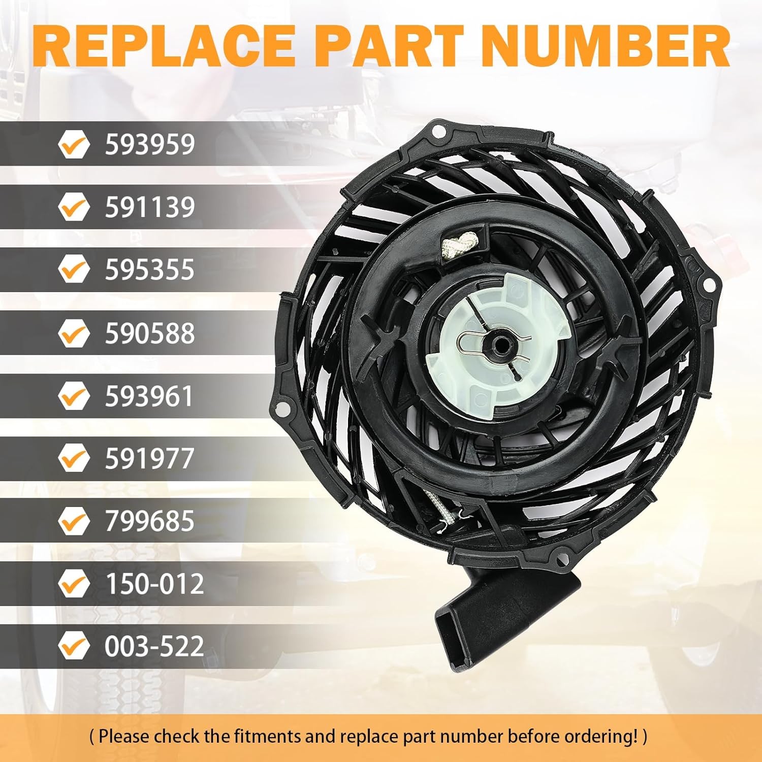 Pull Recoil Starter For Murry 21″ 550E Series 140cc Lawn Mower