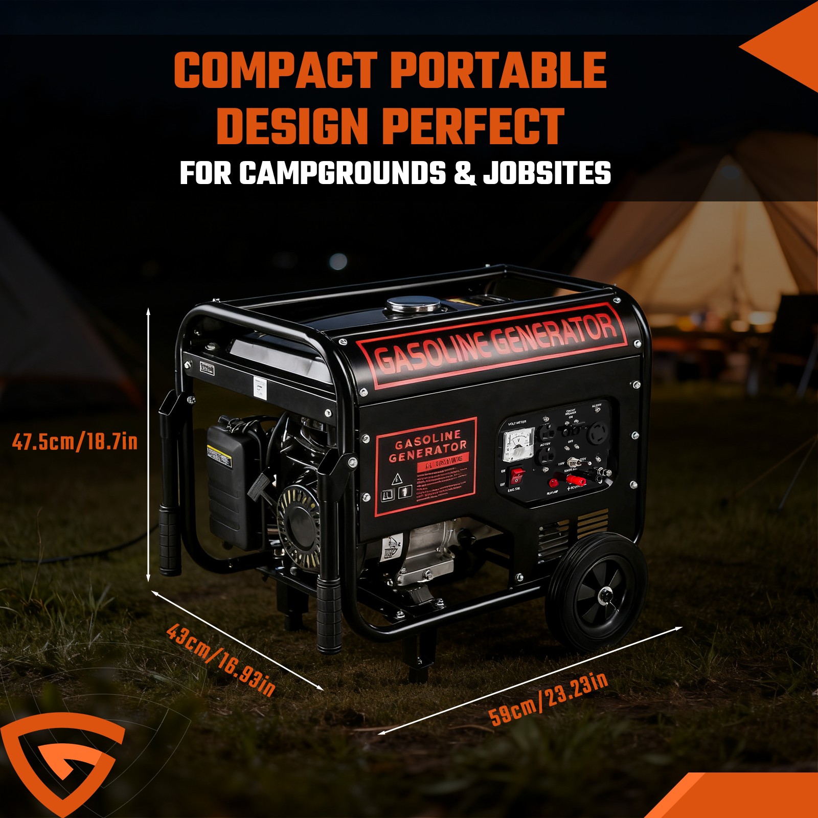 3600W Portable Inverter Generator Gas Powered Quiet-for Home Backup Construction