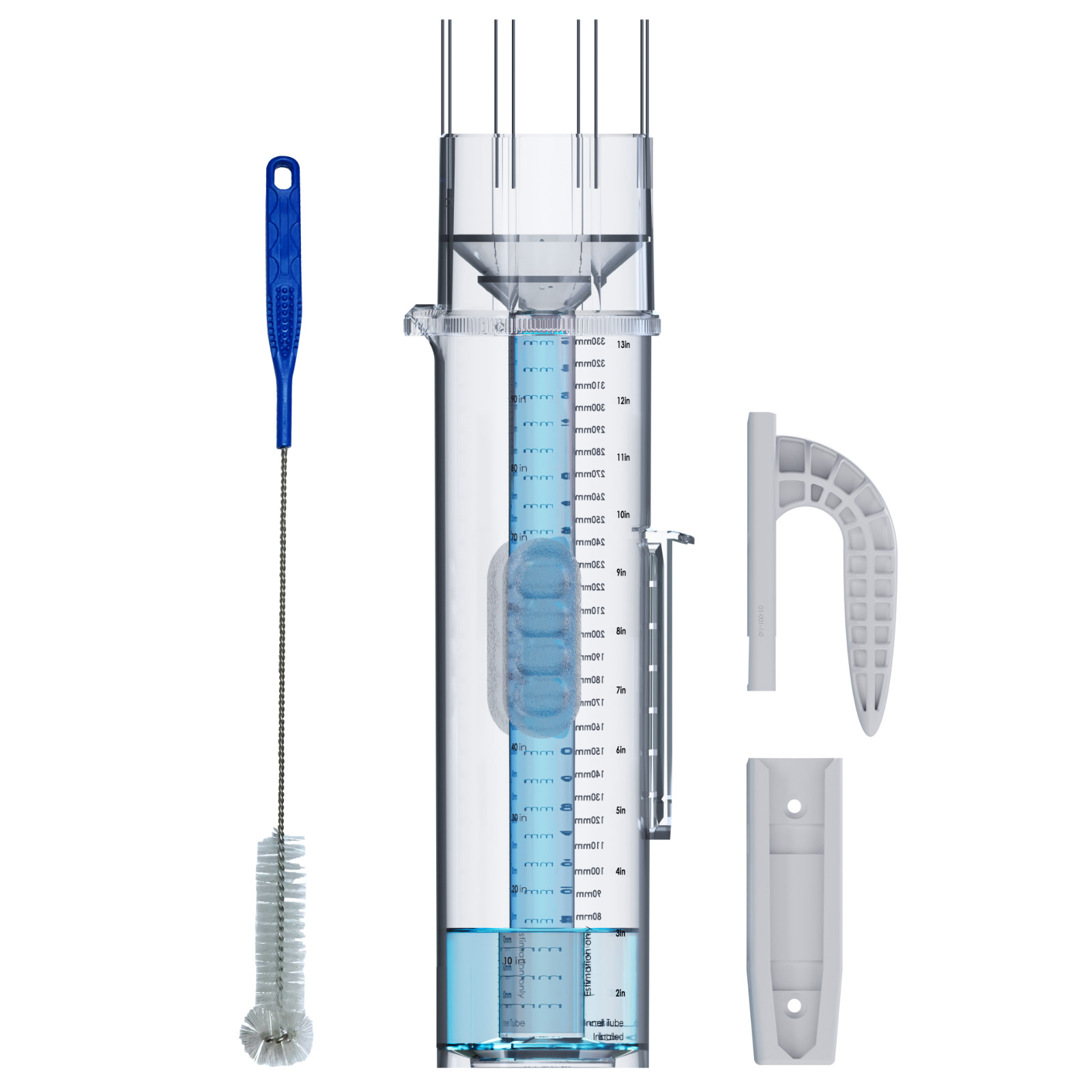 Climalytic Freeze-proof TROPO Rain Gauge & Snow Gauge + cleaning brush, CoCoRaHS