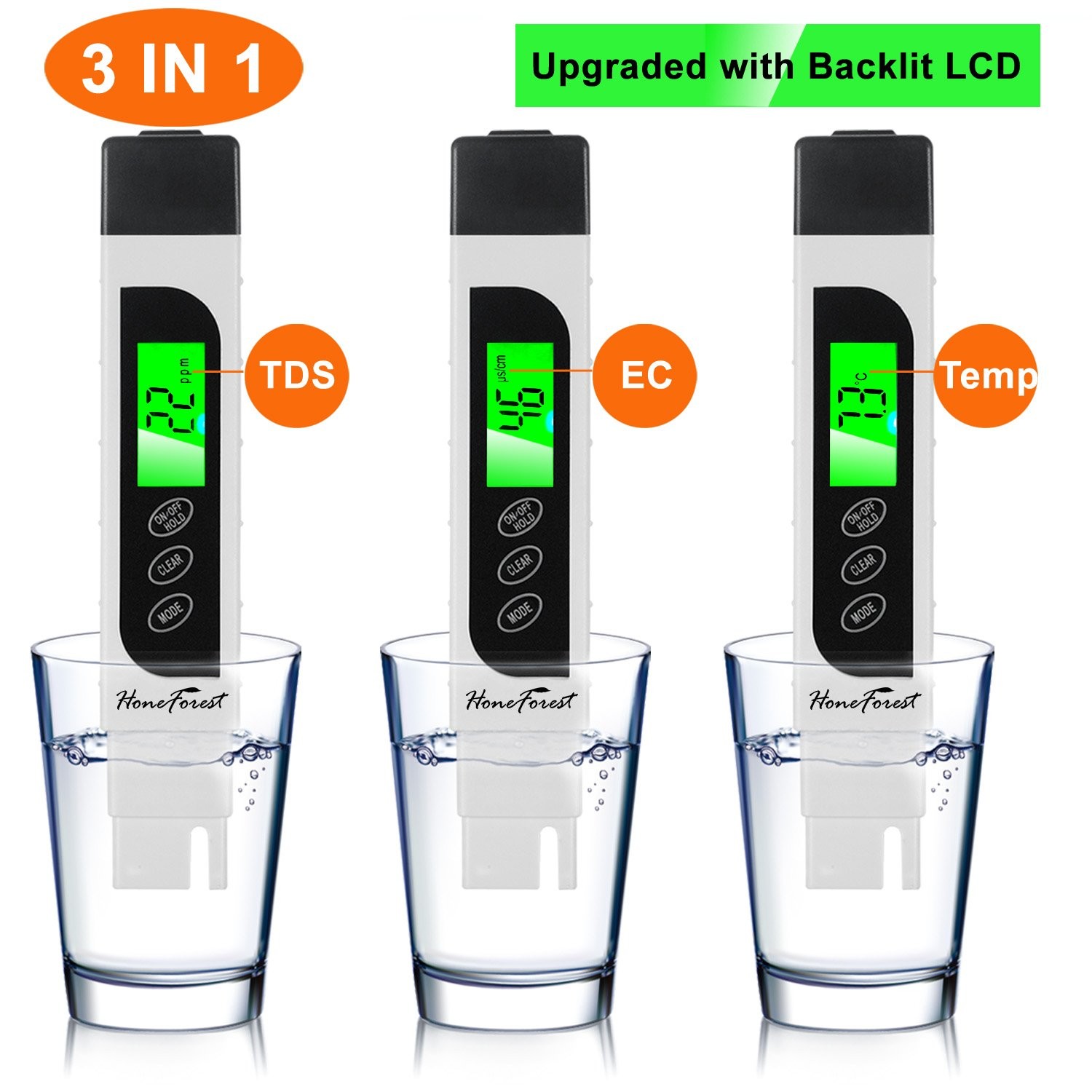 Digital Water TDS Meter EC Temperature Tester Water Quality Testing Device