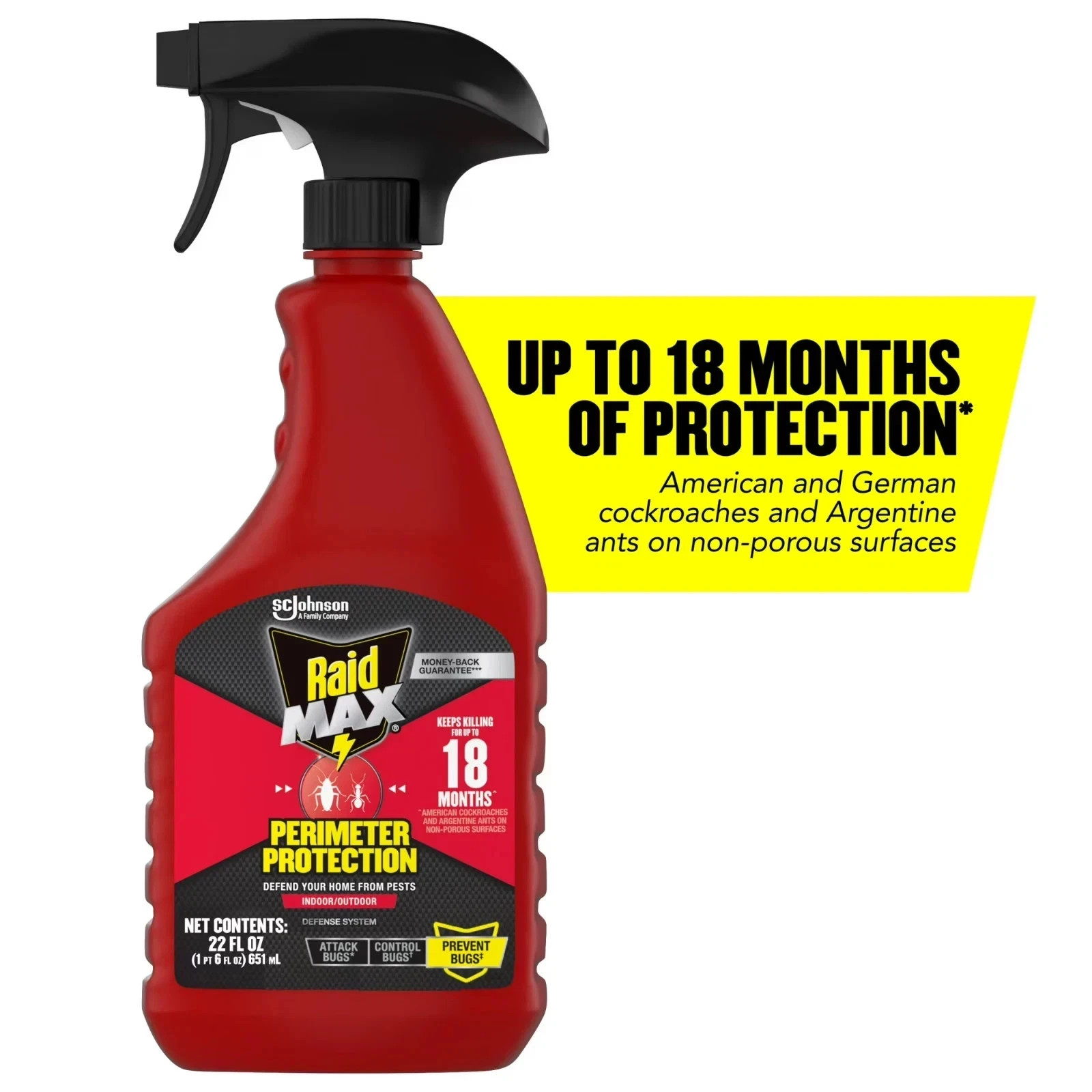 Raid Perimeter Protection Max 22 oz Kills Ants, Roaches, Fleas & Mosquitoes