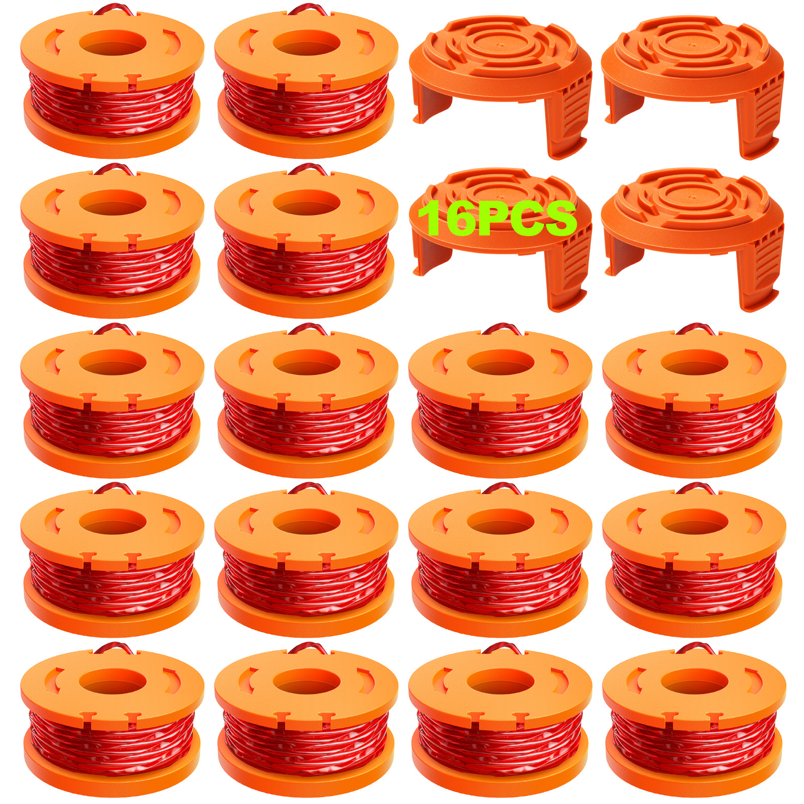16 Pack Trimmer Spool Line for Worx,(WA0010)Replacement Trimmer Spool Line