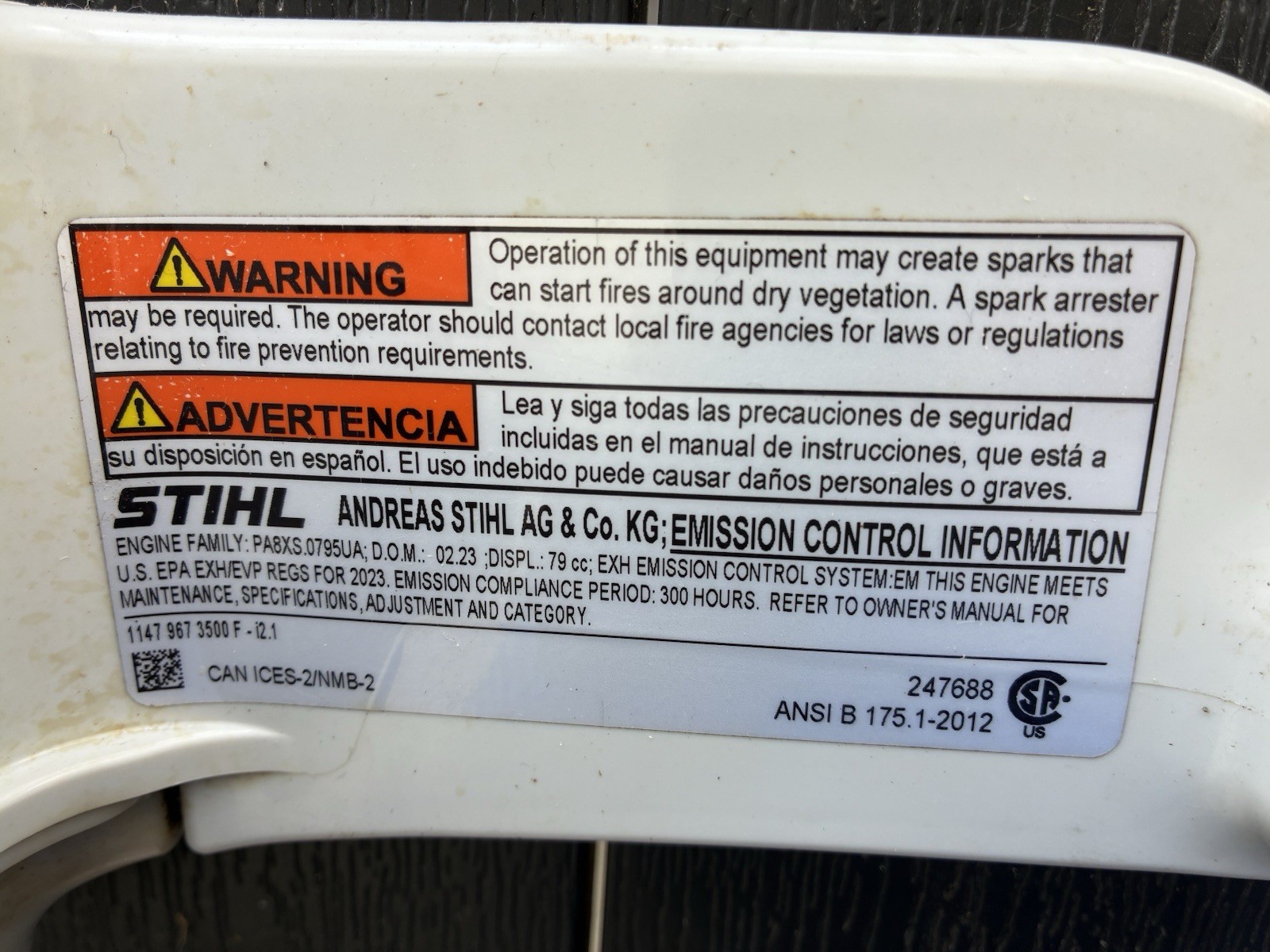 Stihl MS 500i Professional Chainsaw Fired 3 Times