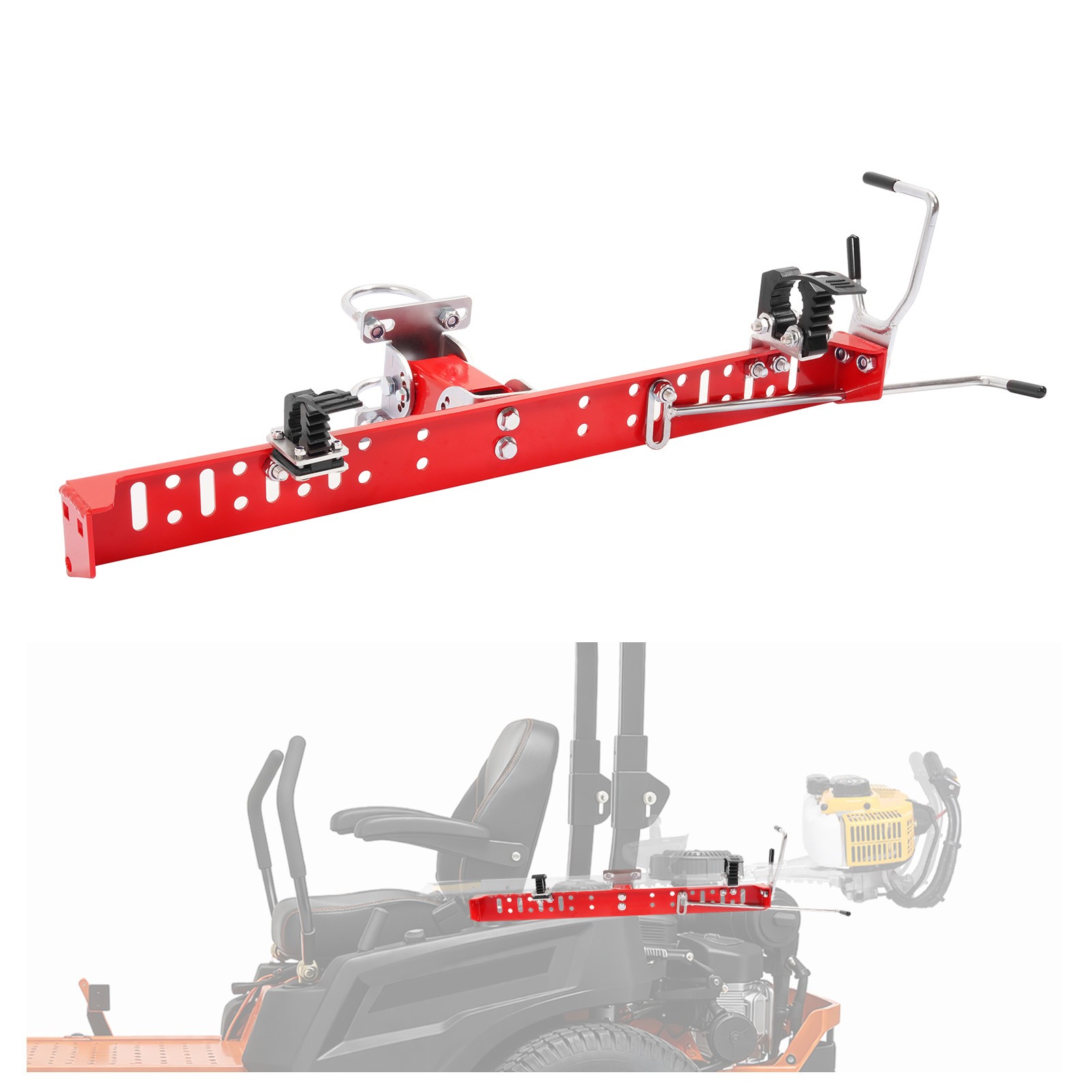 Trimmer Rack for 1″-2″ Roll Bar Trimmer Holder For Zore Turn Lawn Mower w/Lock