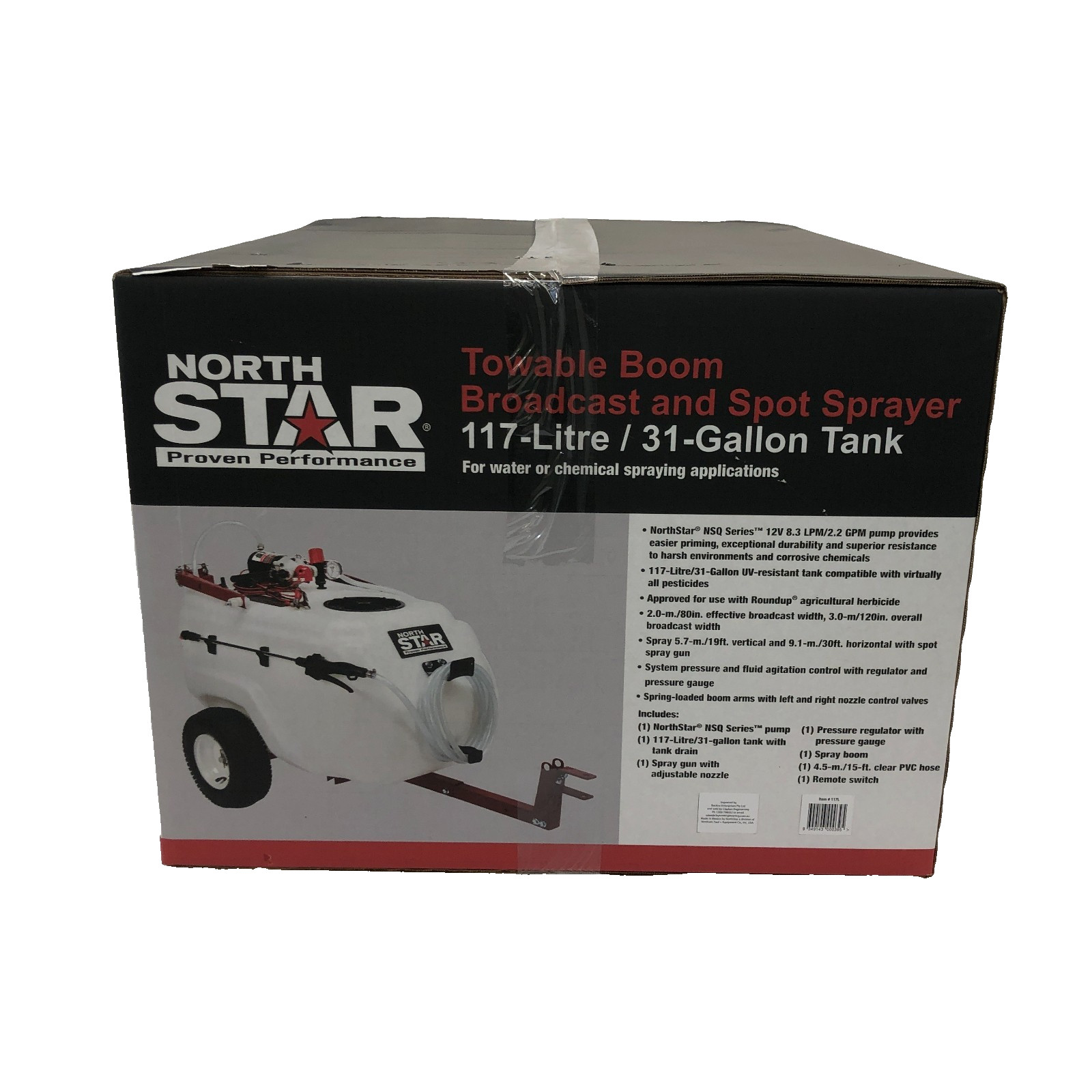 NorthStar Tow-Behind Trailer Boom Broadcast & Spot Sprayer 31 Gallon 2.2 GPM