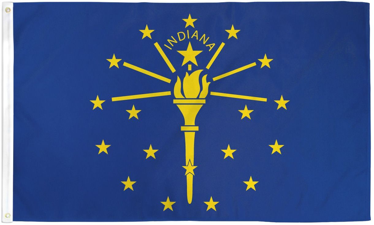 “INDIANA” flag 2×3 ft polyester banner sign state IN