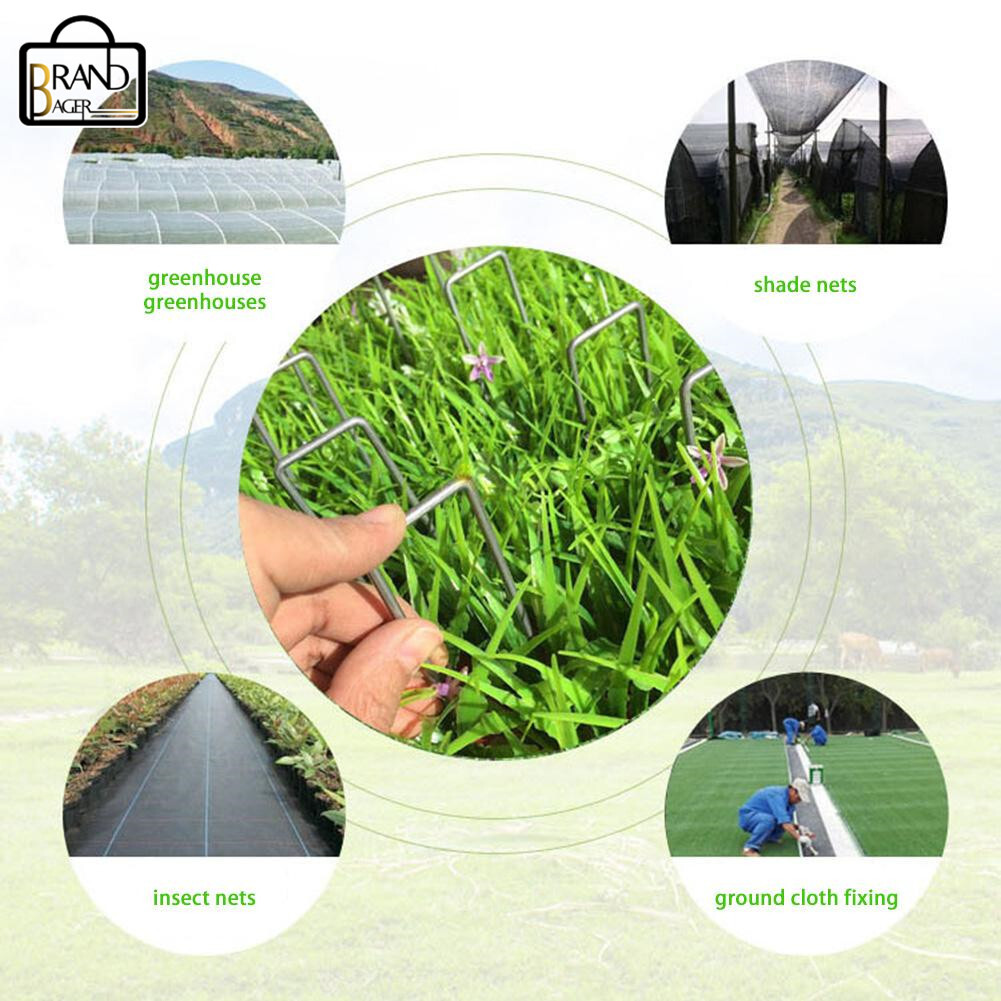 Galvanized 6 in Landscape Staples Garden Stakes Weed Barrier Fabric Pins 1000×