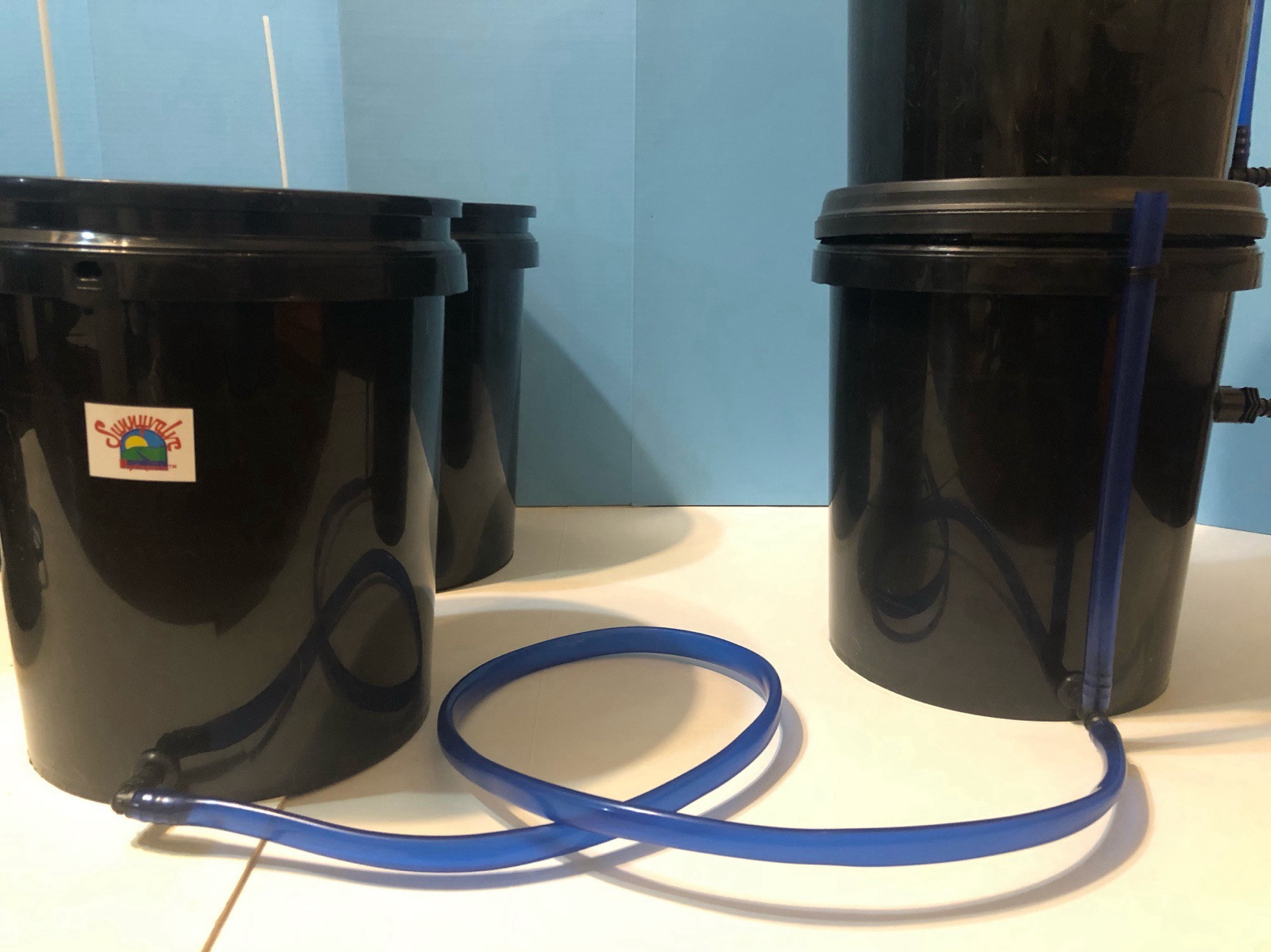 Hydroponic Aero Recirculation Deep Water Culture 30 Gallon Bucket 6 Grow System