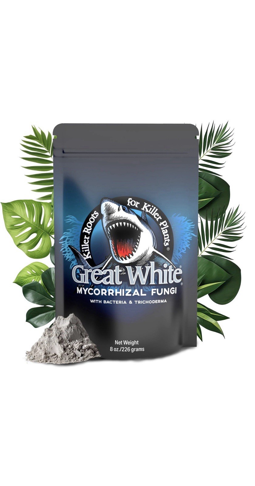Great White Mycorrhizal Fungi, Beneficial Bacteria for Plant 8 oz, EXP 03/2029