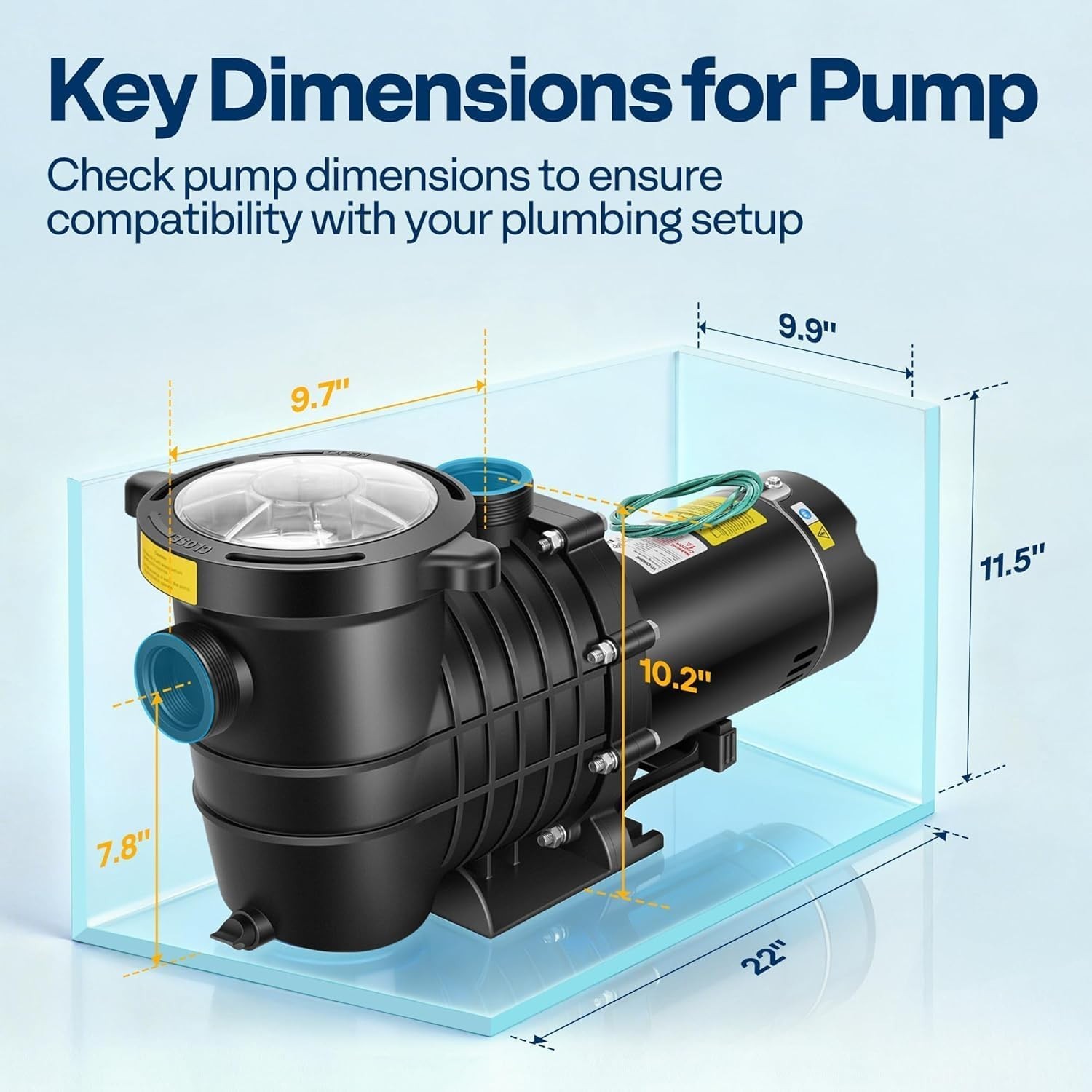 Dual Voltage Pool Pump | 115V/230V Energy Efficient