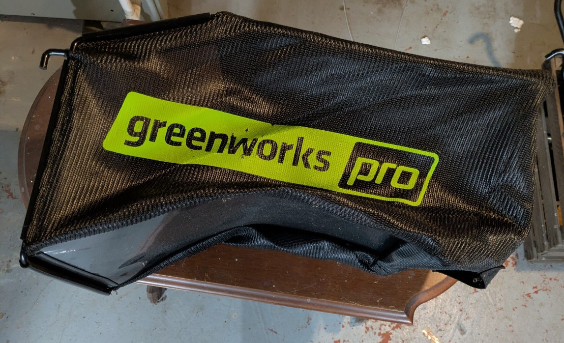 Greenworks Pro Grass Bag Electric Lawn Mower Clipping Bagger w/Frame 13″x24″