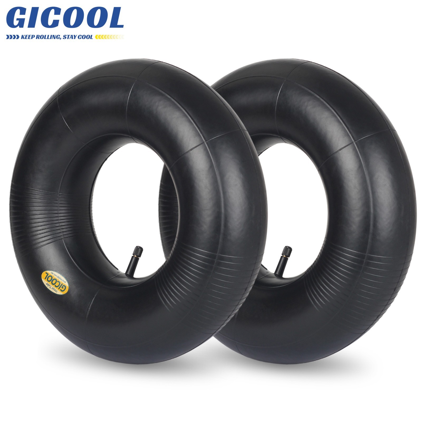 GICOOL 2-Pack 13×6.50-6 Inner Tube for Lawn Mower, TR-13 Valve Stem, Heavy Duty