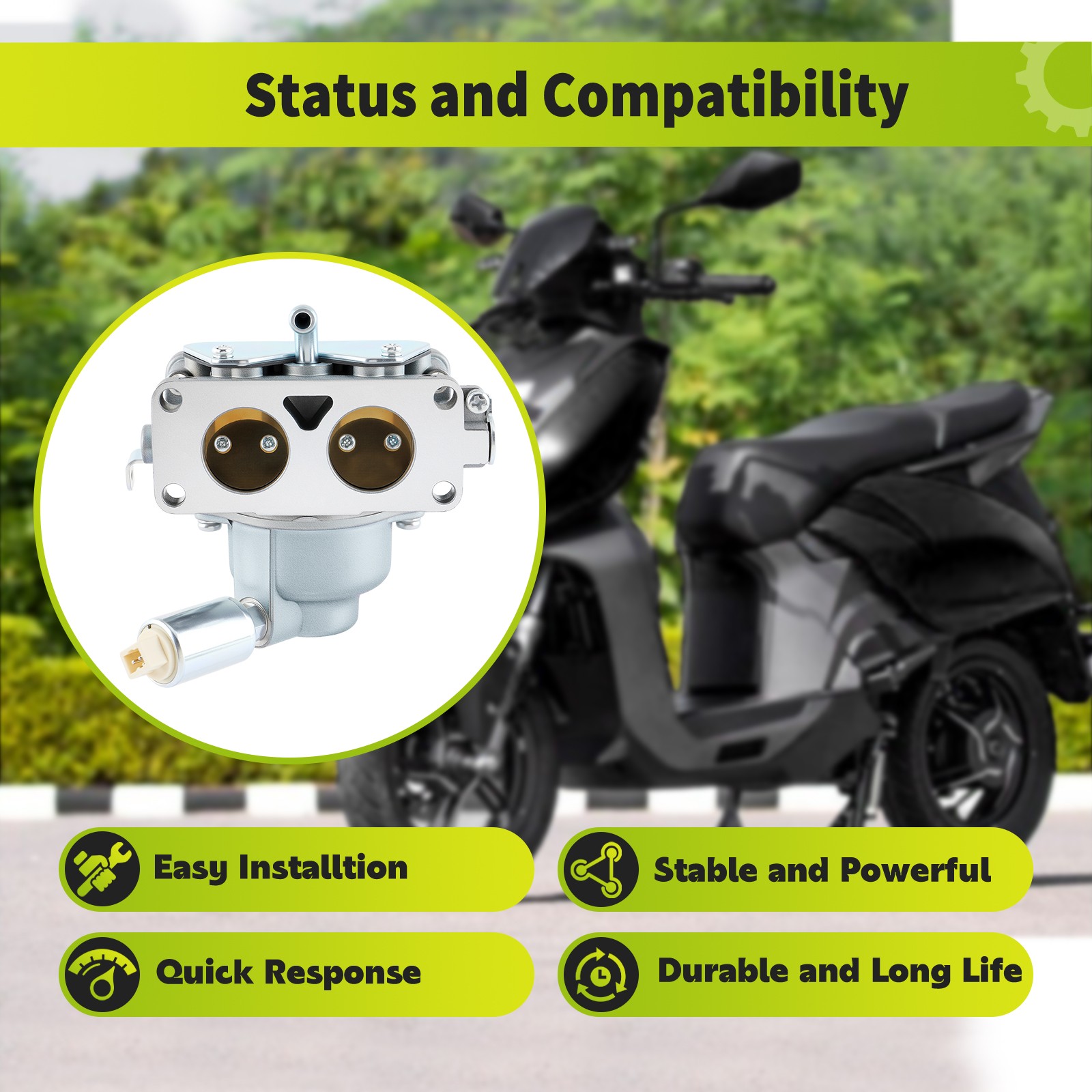 Carburetor For 46″ Husqvarna YTH22V46 960430257 960450045 Tractor w Manual Choke
