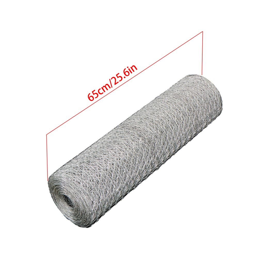 24In×100FT Chicken Wire Fencing Mesh Metal Floral Wire Fence Roll 1″ Hole Sliver