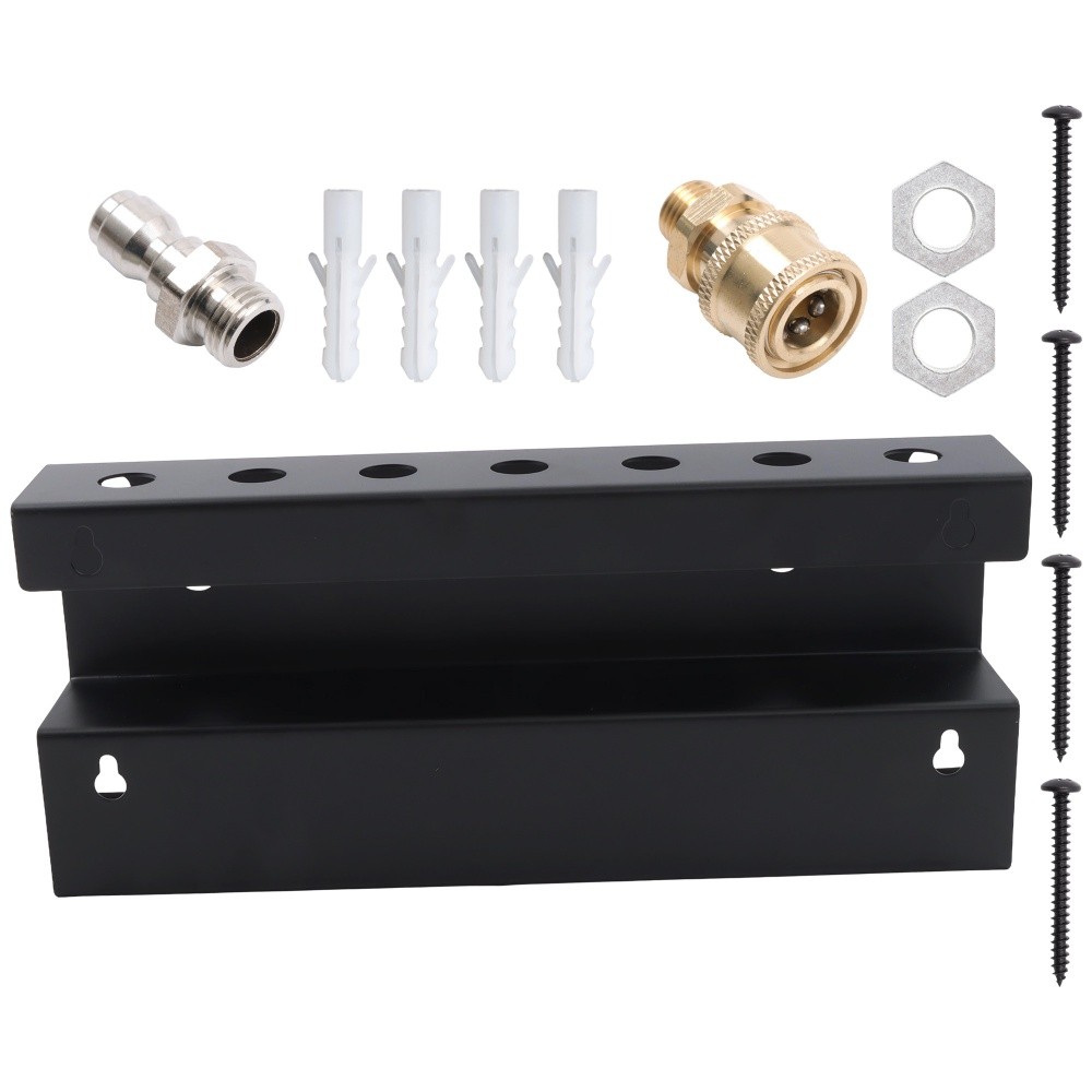 Pressure Washer Gun Holder Wall Mount Foam Cannon Holder Tool Storage Rack Black