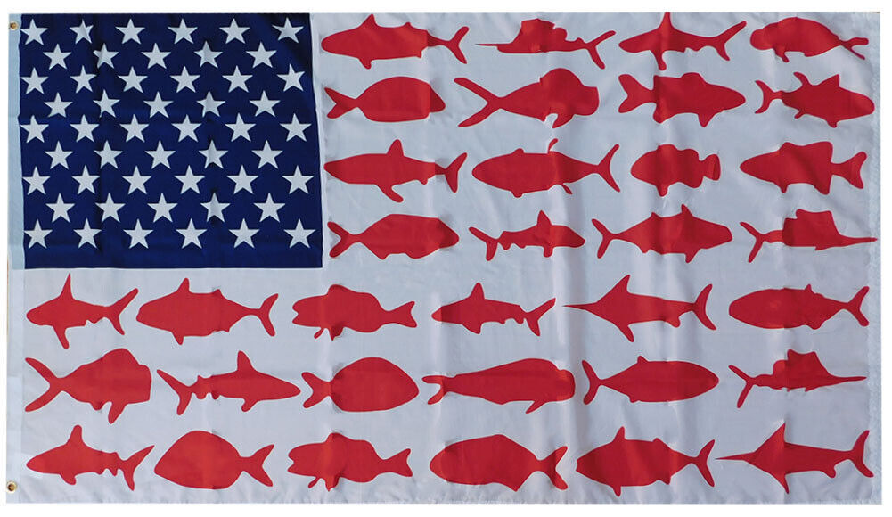 2×3 USA Beach Life Fish Dolphin Tuna Shark 100D 2’x3′ Woven Poly Nylon Flag
