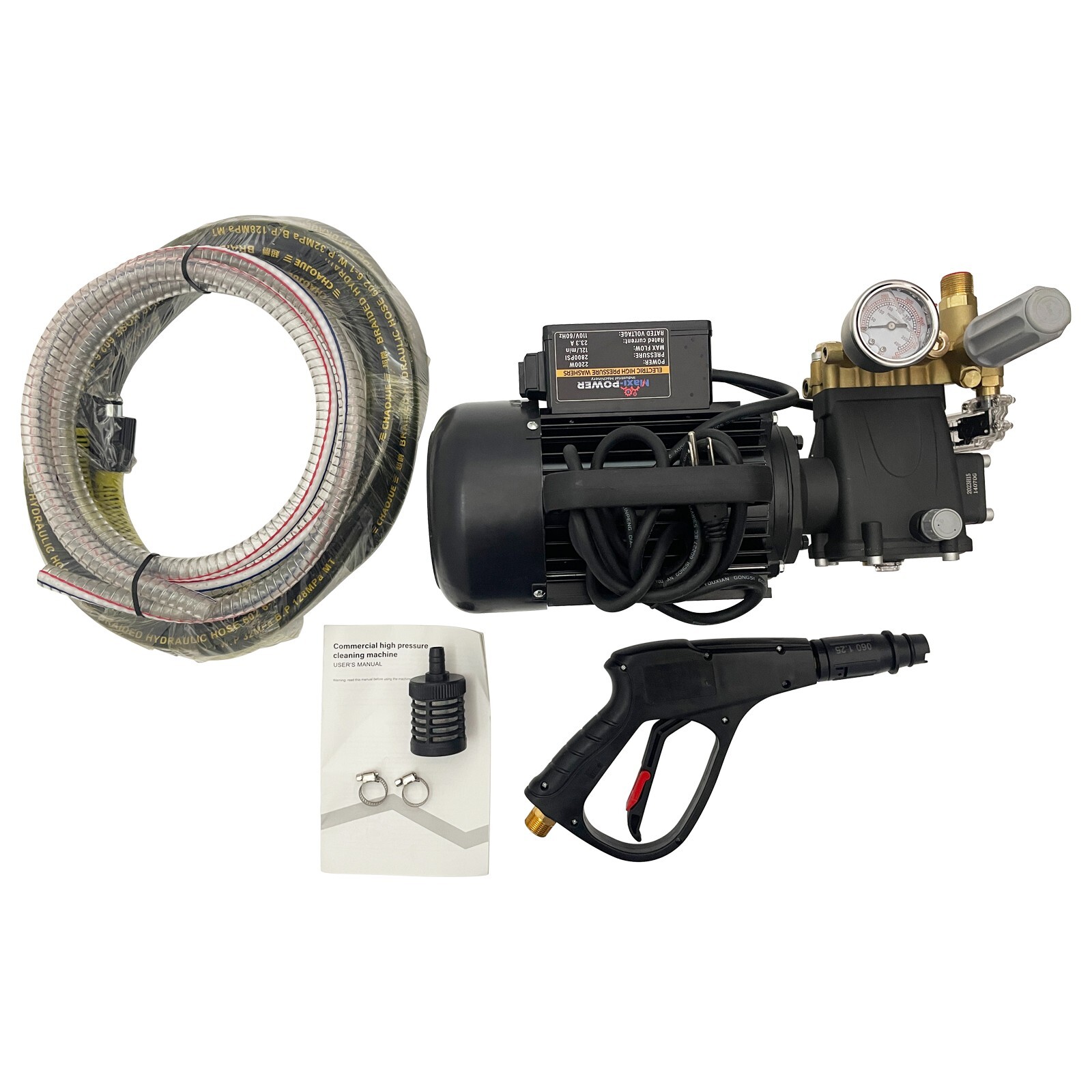 110V 2200W High-pressure Car Wash Gun Portable Commercial Car Washing Equipment