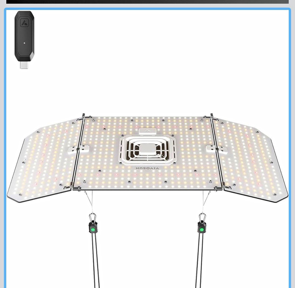VIVOSUN 200W Full Spectrum LED Grow Light Panel 3000K/5000K 380-730nm
