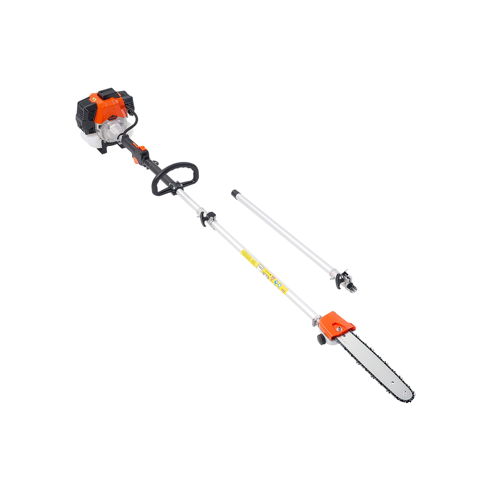 VEVOR Gas Pole Saw 52CC 2-Stroke Extendable Cordless Tree Trimmer 14in Cutting