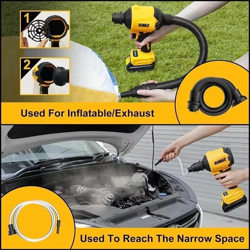 Dewalt 20V Cordless Air Blower Brushless Dust Removal Gun With Nozzle