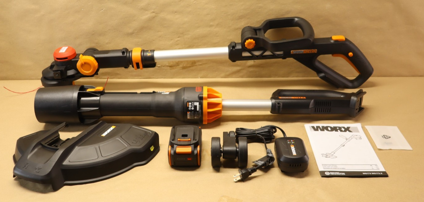 Worx WG941 20V Brushless Cordless 3 in 1 String Trimmer Edger & Mini-Mower