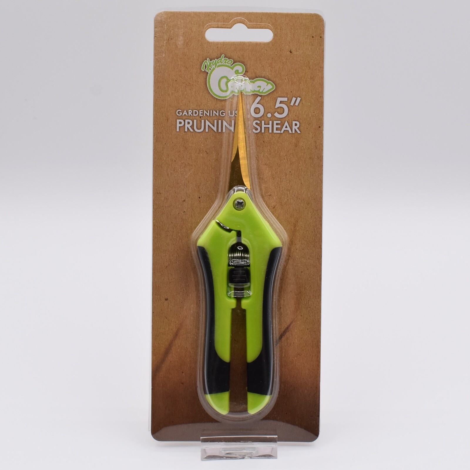 Hydro Crunch 6.5in Gardening Hand Pruning Shear, Straight Stainless Steel Blades