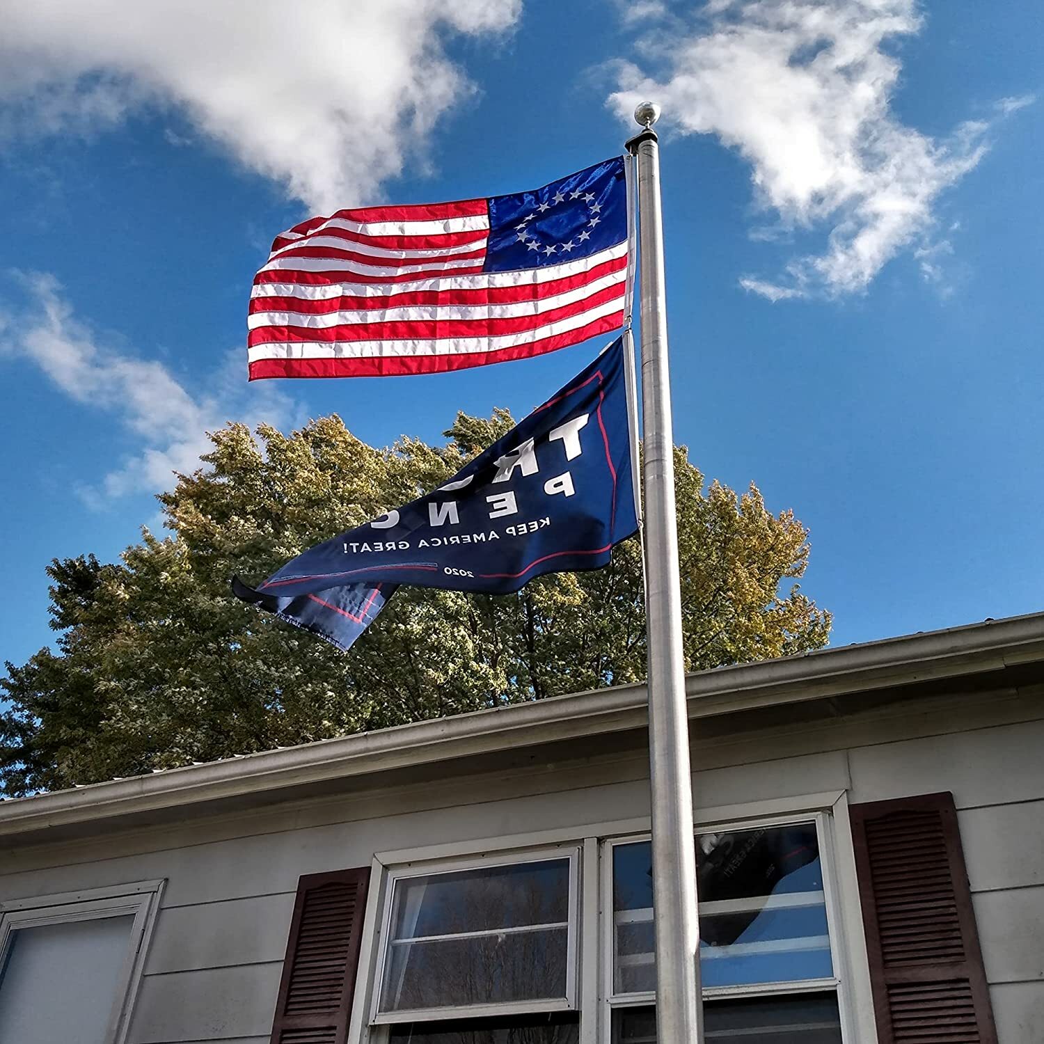 Anley EverStrong 3×5 Ft Betsy Ross American US Flag Embroidered Patriotic Banner
