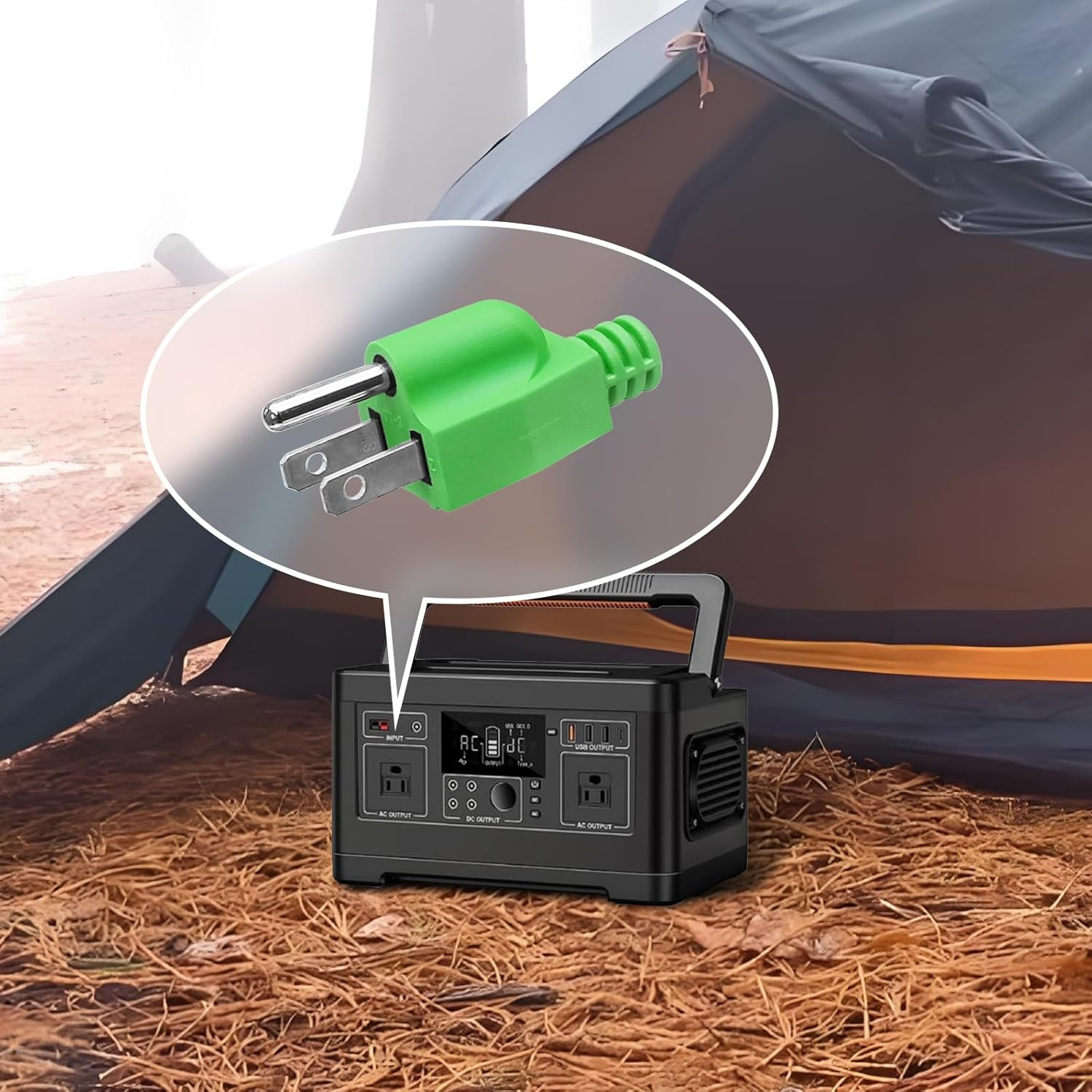 2 Pack Neutral Ground Bonding Plug for Portable Inverter Generator, Surge Protec
