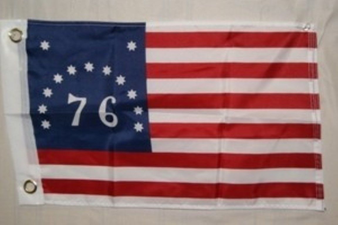 USA UNITED STATES BENNINGTON 76 FLAG POLYESTER 12 X 18 INCHES BOAT MOTORCYCLE